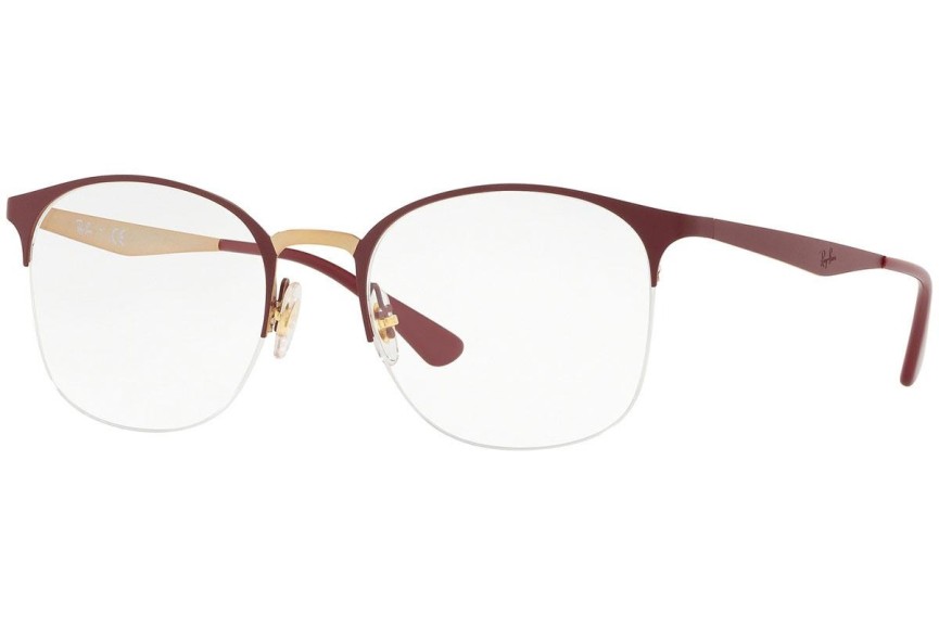 Okuliare Ray-Ban RX6422 3007 Squared Červené