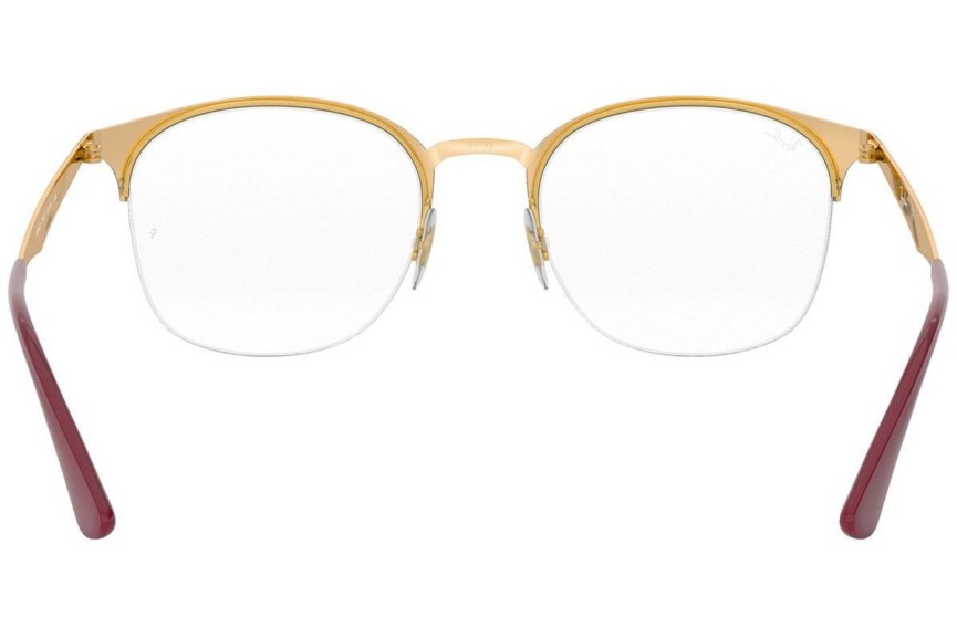 Okuliare Ray-Ban RX6422 3007 Squared Červené