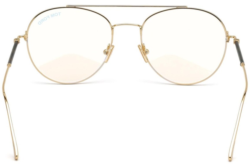 Okuliare Tom Ford FT5657-B 028 Okrúhle Zlaté