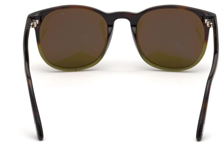 Slnečné okuliare Tom Ford FT0858 56J Okrúhle Havana