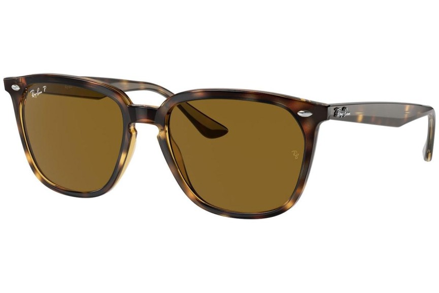 Slnečné okuliare Ray-Ban RB4362 710/83 Polarized Squared Havana