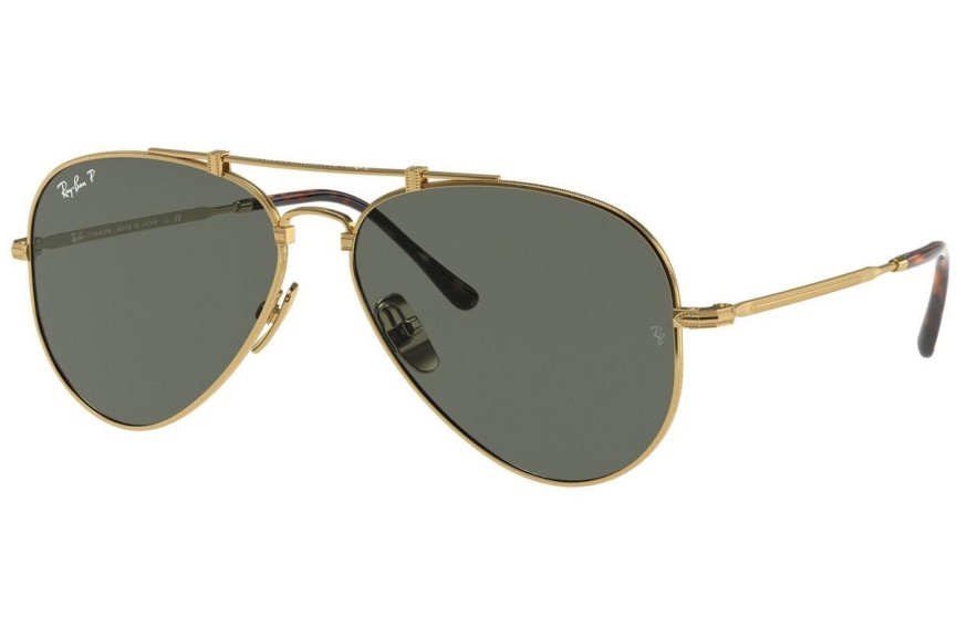 Slnečné okuliare Ray-Ban Titanium Titanium Collection RB8125M 9143 Polarized Pilot Zlaté