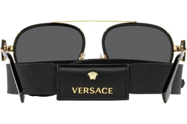 Slnečné okuliare Versace Vintage Icon Pilot Clip-On VE2232 143887 Pilot Čierne