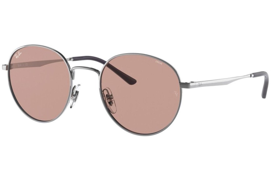 Slnečné okuliare Ray-Ban RB3681 9227Q4 Okrúhle Strieborné