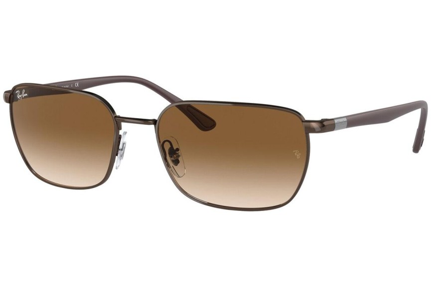 Slnečné okuliare Ray-Ban RB3684 014/51 Obdĺžníkové Hnedé