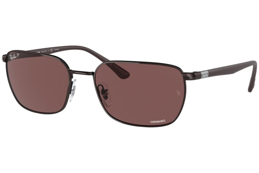 Slnečné okuliare Ray-Ban Chromance Collection RB3684CH 014/AF Polarized Obdĺžníkové Hnedé