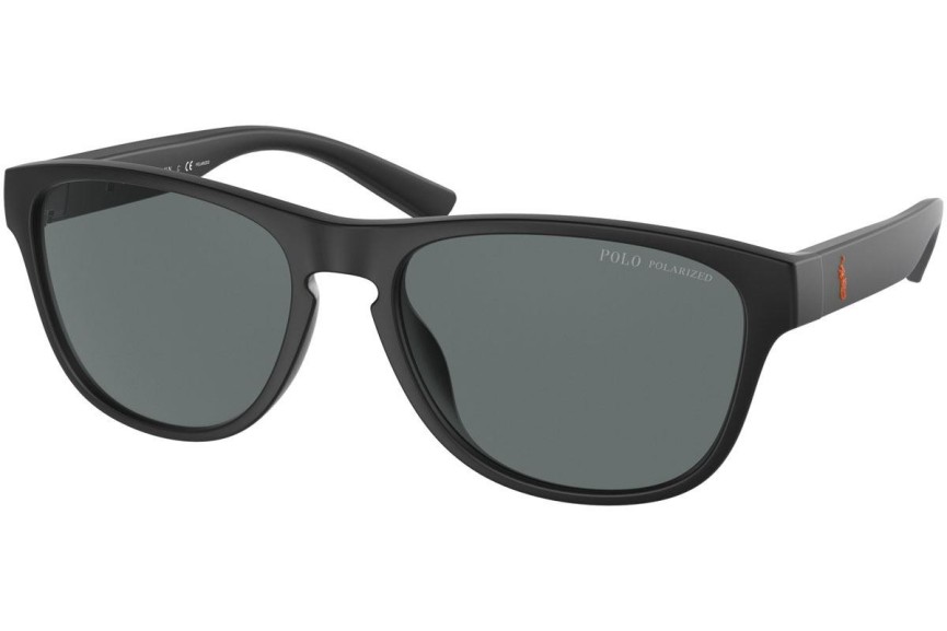 Slnečné okuliare Polo Ralph Lauren PH4180U 537581 Polarized Squared Čierne