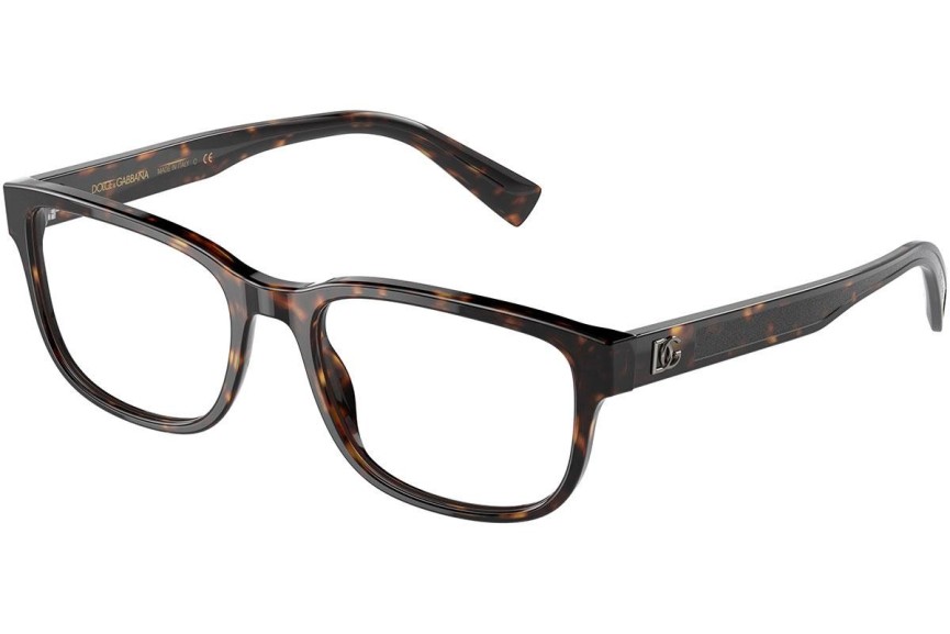 Okuliare Dolce & Gabbana DG3341 502 Obdĺžníkové Havana