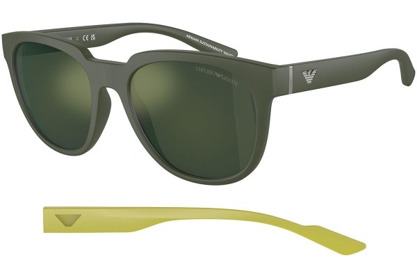 Slnečné okuliare Emporio Armani EA4205 50586R Okrúhle Zelené