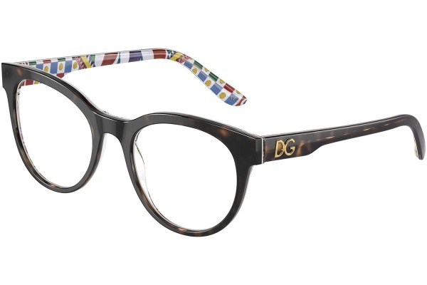 Okuliare Dolce & Gabbana DG3334 3217 Okrúhle Havana