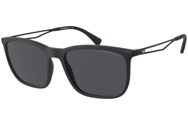 Slnečné okuliare Emporio Armani EA4154 500187 Squared Čierne