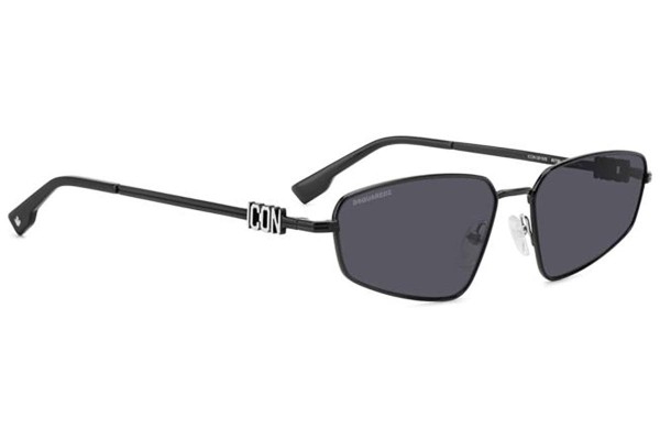 Slnečné okuliare Dsquared2 ICON0015/S 807/IR Obdĺžníkové Čierne