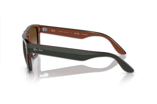 Slnečné okuliare Ray-Ban RB4407 6732T5 Polarized Squared Zelené