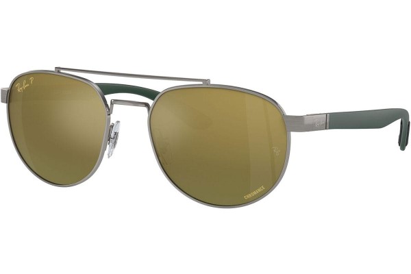 Slnečné okuliare Ray-Ban RB3736CH 92696O Polarized Obdĺžníkové Sivé