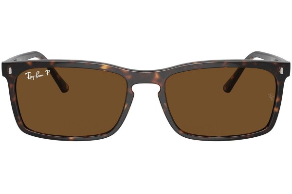 Slnečné okuliare Ray-Ban RB4435 902/57 Polarized Obdĺžníkové Havana