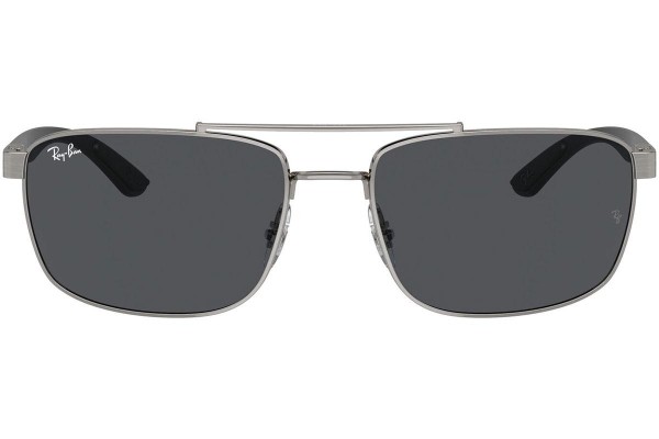 Slnečné okuliare Ray-Ban RB3737 004/87 Obdĺžníkové Sivé