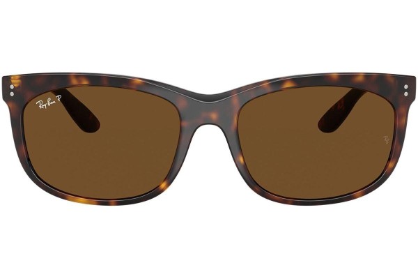 Slnečné okuliare Ray-Ban RB2389 902/57 Polarized Obdĺžníkové Havana