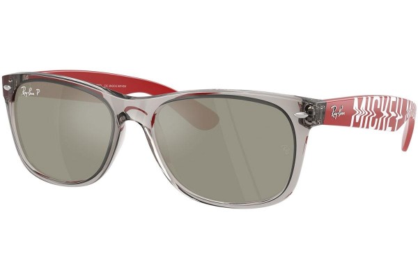 Slnečné okuliare Ray-Ban New Wayfarer RB2132 679759 Polarized Squared Sivé