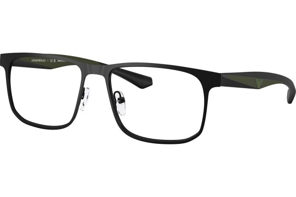 Okuliare Emporio Armani EA1163 3001 Squared Čierne