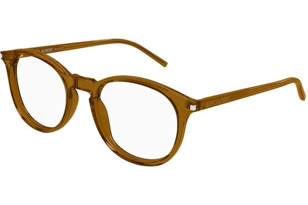 Okuliare Saint Laurent SL106 020 Okrúhle Hnedé