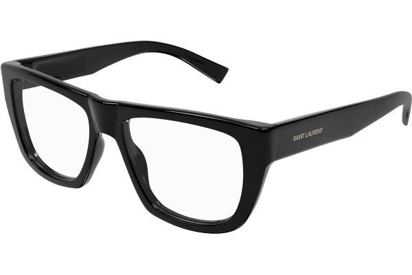 Okuliare Saint Laurent SL714 001 Squared Čierne