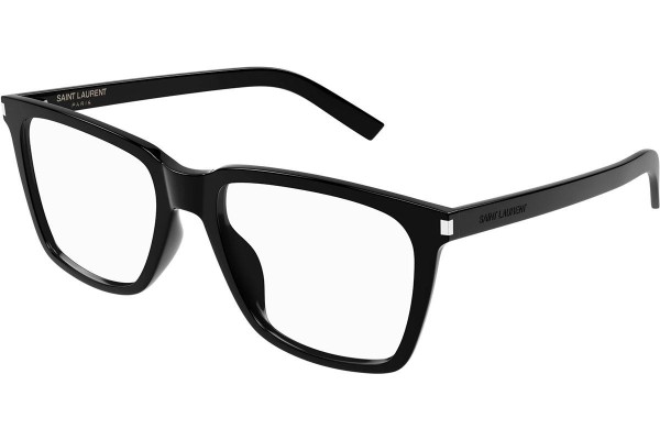 Okuliare Saint Laurent SL717SLIM 001 Squared Čierne