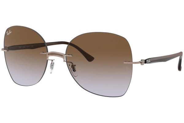 Slnečné okuliare Ray-Ban Titanium Collection RB8066 155/68 Squared Hnedé