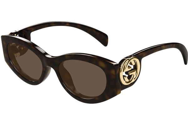 Slnečné okuliare Gucci GG1691S 002 Oválne Havana