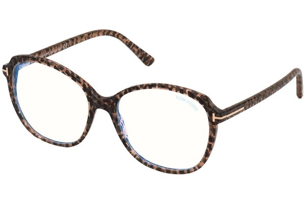 Okuliare Tom Ford FT5708-B 055 Okrúhle Havana