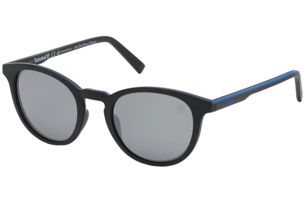 Slnečné okuliare Timberland TB9197 02D Polarized Okrúhle Čierne