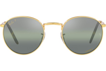 Slnečné okuliare Ray-Ban New Round Chromance Collection RB3637 9196G4 Polarized Okrúhle Zlaté