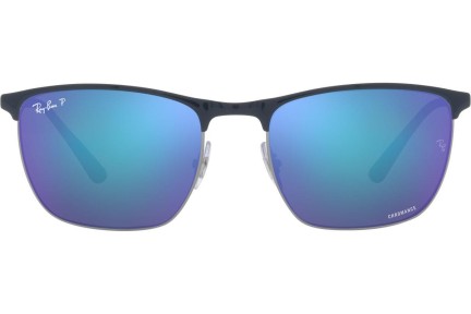 Slnečné okuliare Ray-Ban Chromance Collection RB3686 92044L Polarized Squared Modré