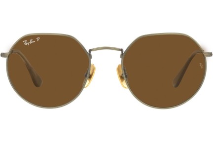 Slnečné okuliare Ray-Ban Titanium Collection RB8165 920757 Polarized Okrúhle Zlaté