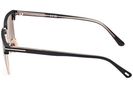 Slnečné okuliare Tom Ford FT0997-H 02D Polarized Browline Čierne