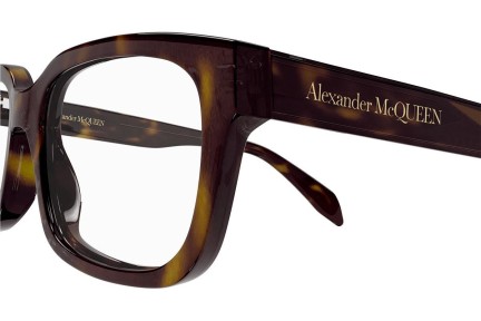 Okuliare Alexander McQueen AM0345O 002 Obdĺžníkové Havana