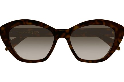 Slnečné okuliare Alexander McQueen AM0355S 002 Cat Eye Havana