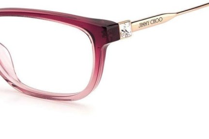 Okuliare Jimmy Choo JC342 7W5 Obdĺžníkové Ružové