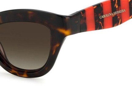 Slnečné okuliare Carolina Herrera HER0086/S O63/HA Cat Eye Havana