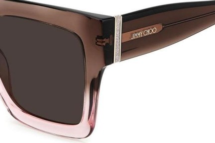 Slnečné okuliare Jimmy Choo EDNA/S 08M/70 Squared Hnedé