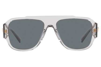 Slnečné okuliare Versace Macy'S Aviator VE4436U 530580 Flat Top Sivé