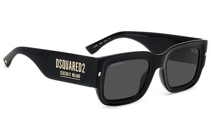 Slnečné okuliare Dsquared2 D20089/S 2M2/IR Obdĺžníkové Čierne