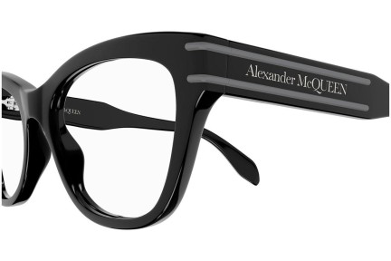 Okuliare Alexander McQueen AM0401O 001 Okrúhle Čierne