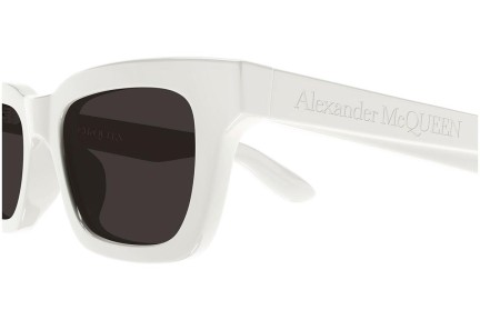 Slnečné okuliare Alexander McQueen AM0392S 005 Obdĺžníkové Biele