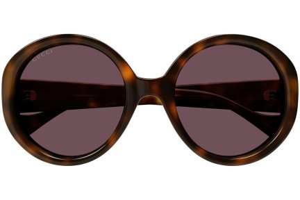 Slnečné okuliare Gucci GG1256S 003 Okrúhle Havana