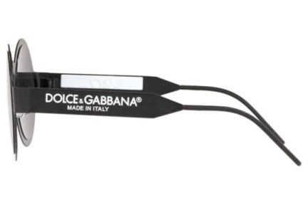 Slnečné okuliare Dolce & Gabbana DG Logo Collection DG2234 110687 Okrúhle Čierne