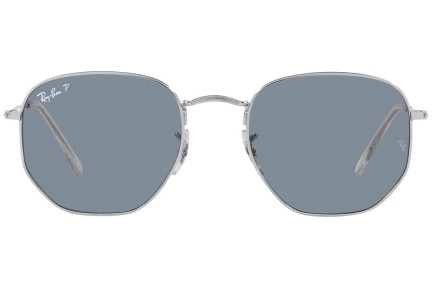 Slnečné okuliare Ray-Ban Hexagonal RB3548N 003/02 Polarized Okrúhle Strieborné