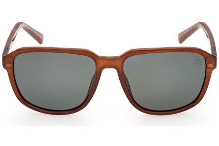 Slnečné okuliare Timberland TB9311 47R Polarized Squared Hnedé