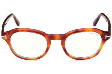 Okuliare Tom Ford FT5871-B 053 Okrúhle Havana