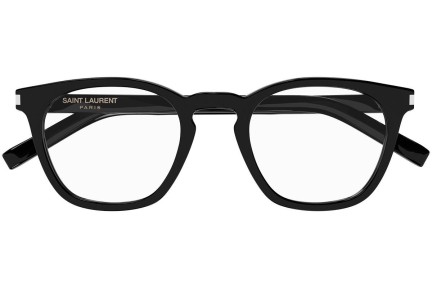 Okuliare Saint Laurent SL28OPT 001 Okrúhle Čierne