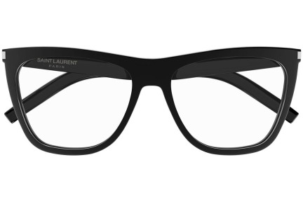 Okuliare Saint Laurent SL518 001 Squared Čierne